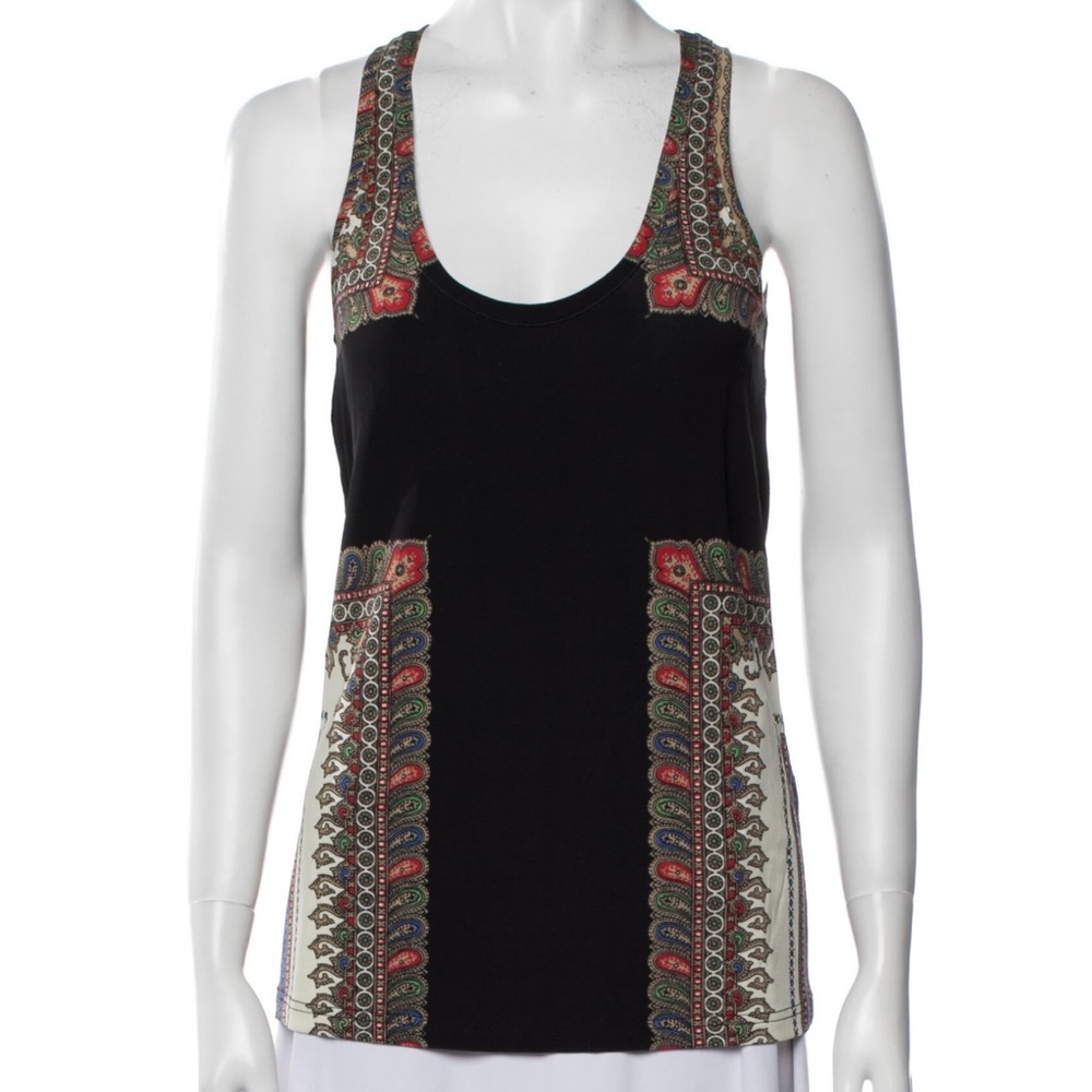 Givenchy scoop neck paisley tank top